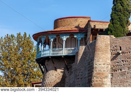 View On Balcony Of Queen Darejan's Palace In Tbilisi. Architecture