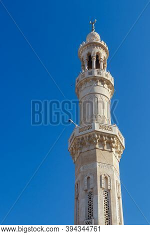 Minaret Of Central Mosque In Hurghada, Egypt