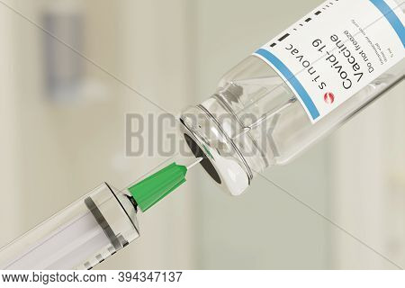 Buenos Aires, Argentina - November 11: Sinovac Covid -19 Vaccine Vial And Injection Syringe Isolated