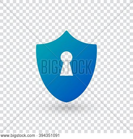 Vector Security Shield With Key Hole. Protection Concept. Lock Down. Stock Vector Illustration Isola