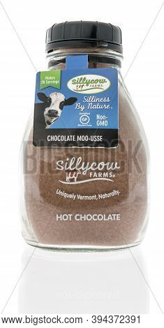 Winneconne, Wi - 22 October 2020:  A Package Of Sillycow Hot Chocolate On An Isolated Background.