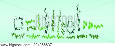 Ivy Wall Hanging Plants. Cartoon Icon Design Template With Various Models. Modern Vector Illustratio