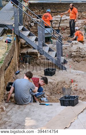 Archaeologists Excavate The Building Of The Orders On The Territory Of The Kremlin - Moscow, Russia,