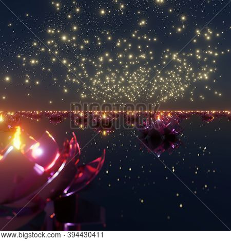 3d Illustration Background For Advertising And Wallpaper In Festival  And Celebrate Scene. 3d Render