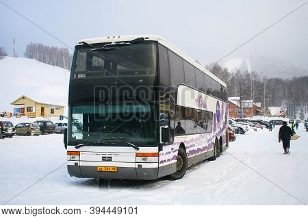 Asha, Russia - January 29, 2011: Touristic Doubledecker Coach Bus Van Hool Td927 Astromega At The Sn