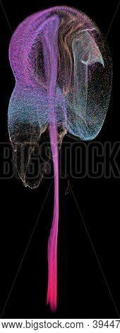 3d Illustration Looks Like Smoke On Black Background.