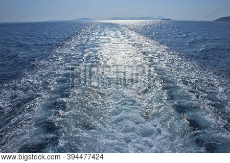 Igoumenitsa Sea View Seen From A Ferry Boat, Epirus, Greece, Europe