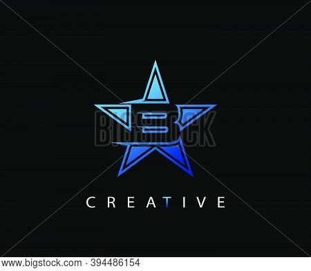 Letter B Fast Star, Technology And Digital Abstract Line B Network Space Logo.