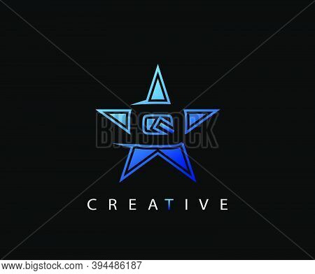 Letter Q Fast Star, Technology And Digital Abstract Line Q Network Space Logo.