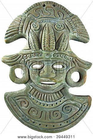 Máscara del Dios maíz Maya Azteca - México