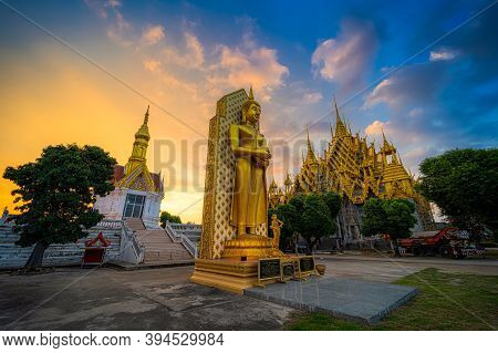 Phitsanulok, Thailand - September 15,2020:buddha Statue At In Temple (thai Language:wat Chan West) I