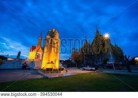 Phitsanulok, Thailand - October 13,2020:buddha Statue At In Temple (thai Language:wat Chan West) Is 
