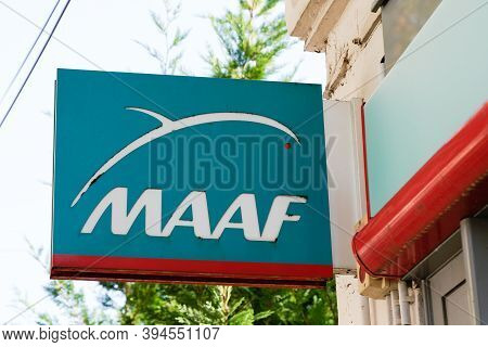 Bordeaux , Aquitaine / France - 11 08 2020 : Maaf Sign And Text Logo Front Of Office Store French In