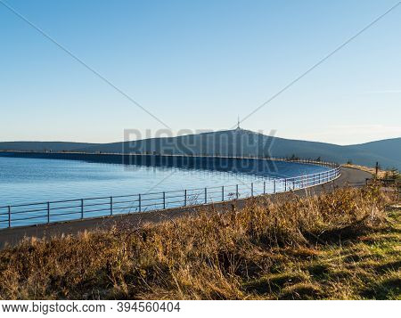 Upper Reservoir Of Dlouhe Strane Water Power Plant In Jeseniky In Czechia