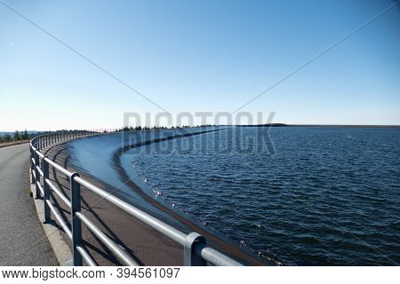 Upper Reservoir Of Dlouhe Strane Water Power Plant In Jeseniky In Czechia