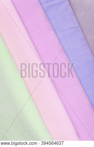Soft Fluffy Fabric Of Different Shades, Horizontal Background
