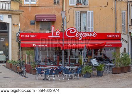 Aix, France - January 30, 2016: Le Cezanne French Restaurant In Aix En Provence, France.