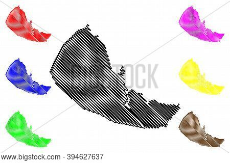 Dar Es Salaam City (united Republic Of Tanzania) Map Vector Illustration, Scribble Sketch City Of Mz