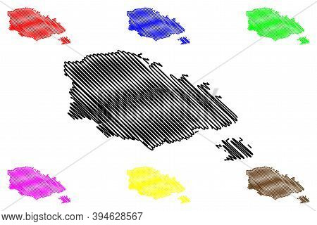 Gozo Region (republic Of Malta, Gozo And Comino Island, Archipelago, Regions Of Malta) Map Vector Il