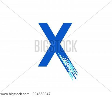 Letter X Digital Network , Technology And Digital Abstract Line X Network Circuit Vector Logo. .