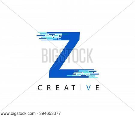 Letter Z Digital Network , Technology And Digital Abstract Line Z Network Circuit Vector Logo. .