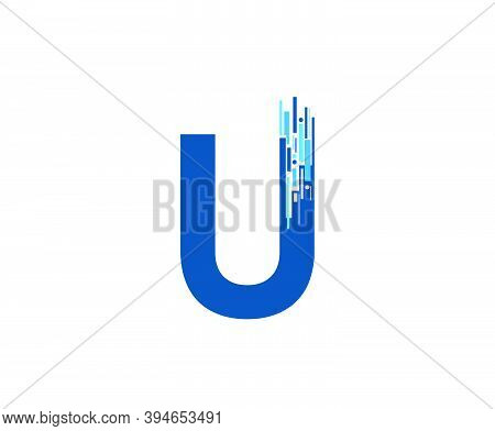 Letter U Digital Network , Technology And Digital Abstract Line U Network Circuit Vector Logo. .
