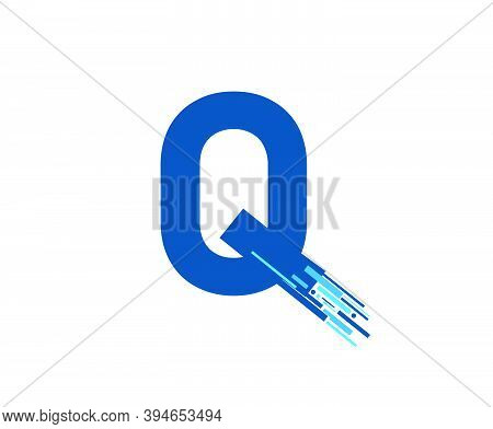 Letter Q Digital Network , Technology And Digital Abstract Line Q Network Circuit Vector Logo. .