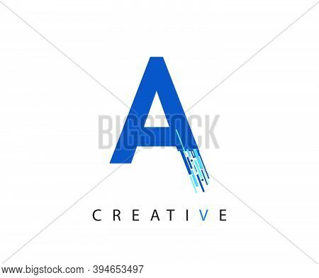 Letter A Digital Network , Technology And Digital Abstract Line A Network Circuit Vector Logo. .