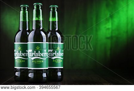 Composition With Three Bottles Of Carlsberg Beer