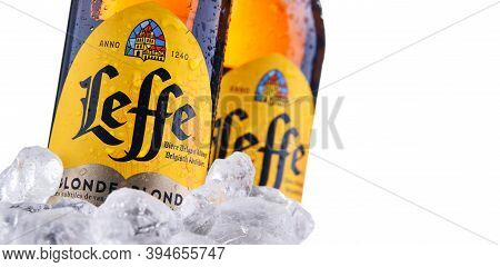 Bottles Of Leffe Beer Isolated On White