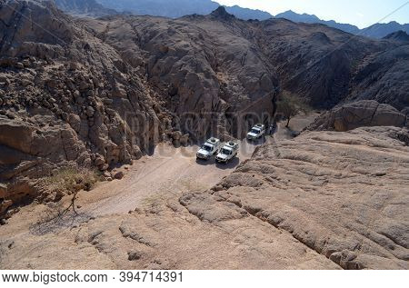 Toyota jeep popular for desert safari. Sharm El Sheikh, Egypt on November 8, 2020