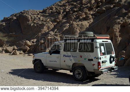 Toyota jeep popular for desert safari. Sharm El Sheikh, Egypt on November 8, 2020