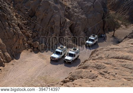Toyota jeep popular for desert safari. Sharm El Sheikh, Egypt on November 8, 2020