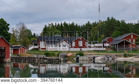 Finland, Aland Islands, Lappo, August - 2019: Lappo Island On The Archipelago Of The Aland Islands I