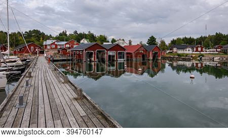 Finland, Aland Islands, Lappo, August - 2019: Lappo Island And City Located On The Aland Islands Arc
