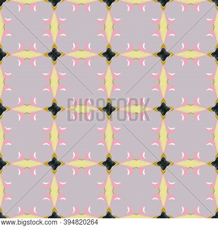 Uzbek Ikat Silk Fabric Pattern, Motif Ethnic Indigo Blue And White Colors. Tite Repeat Pattern.