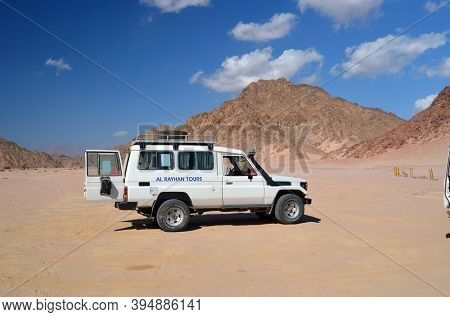 Toyota jeep popular for desert safari. Sharm El Sheikh, Egypt on November 8, 2020