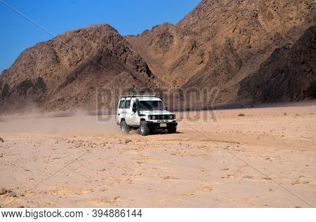 Toyota jeep popular for desert safari. Sharm El Sheikh, Egypt on November 8, 2020