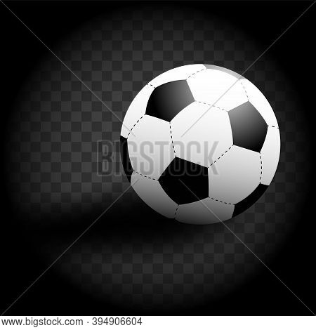 Vector Soccer Ball Isolated On Transparent Background