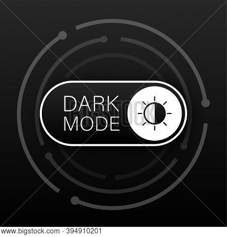 Vector On Off Switch. Dark And Light Mode Switcher For Phone Screens. Toggle Element For Mobile App.