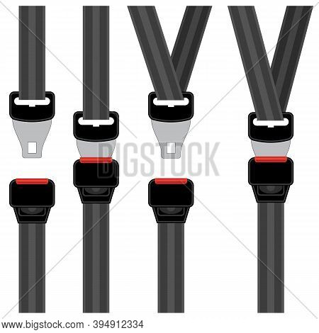 Safety Belt Icon Isolated On White Background.