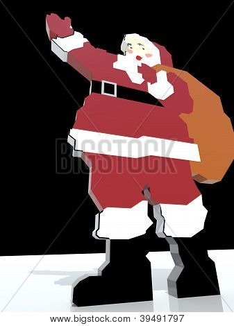 Plastové číslo SAnta Claus