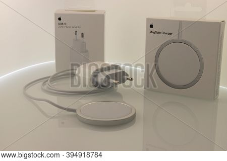 Frankfurt, Germany - November 13th 2020: A German Photographer Bought The New Iphone 12 Pro Max With