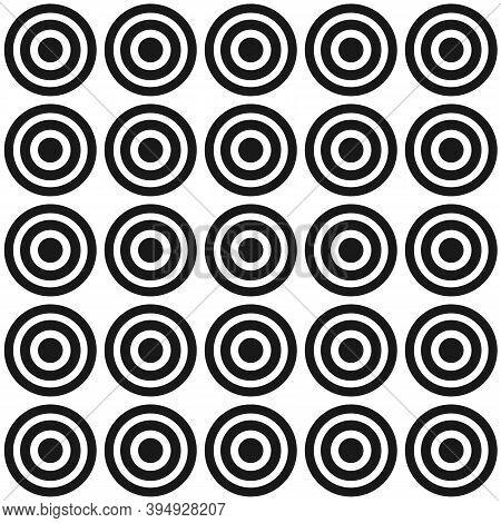 Seamless Vector Geometric Stock Pattern Of Circles Of Different Diameters For Textiles, Packaging, P