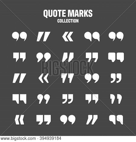 Quotation Marks Vector Photo Free Trial Bigstock