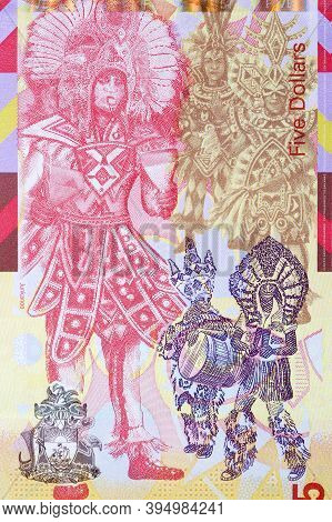 Junkanoo Dance From Bahamian Money - Dollars