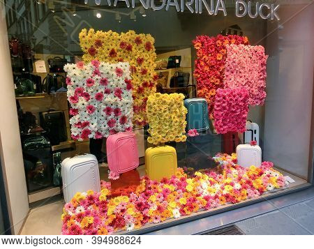 Florence, Italy - May 01, 2014: Mandarina Duck Shop In Florence, Italy On May 01, 2014