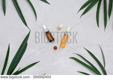 Natural Face Serum, Botulin And Hyaluronic Acid At Stone Table.