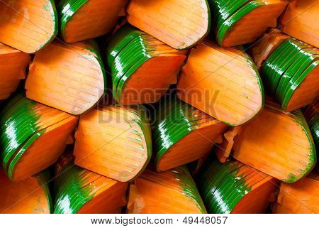 A temple roof tiles.