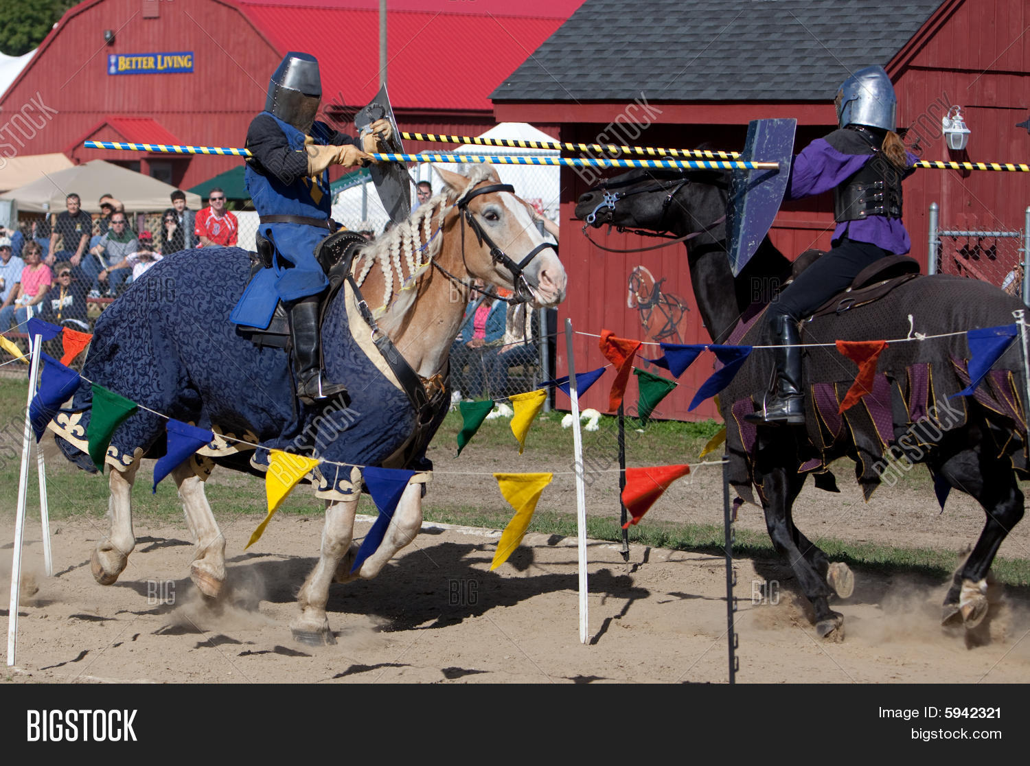 Jousting On Horseback Image & Photo (Free Trial) Bigstock